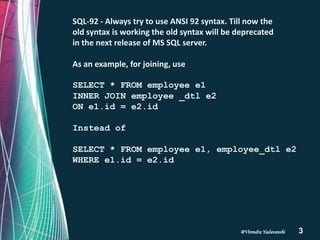 Stored procedure tunning | PPT