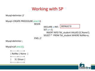 Stored procedure with cursor | PPTX | Databases | Computer Software and ...