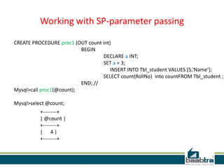 Stored procedure with cursor | PPTX | Databases | Computer Software and ...