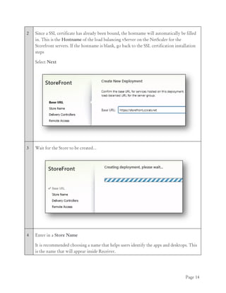 Citrix StoreFront - Implementation Guide | PDF