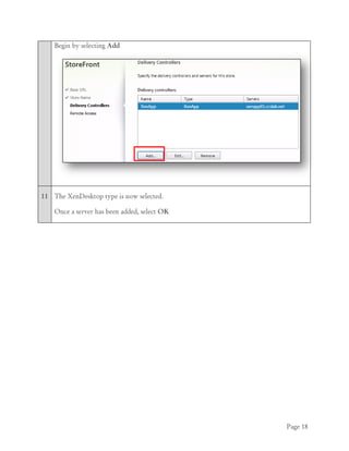 Citrix StoreFront - Implementation Guide | PDF