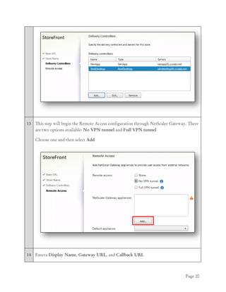 Citrix StoreFront - Implementation Guide | PDF