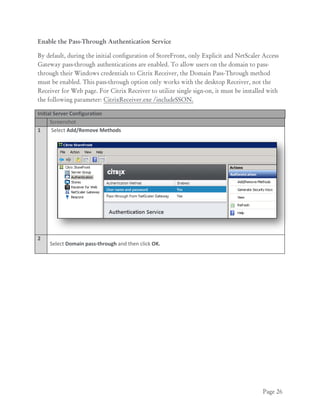 Citrix StoreFront - Implementation Guide | PDF