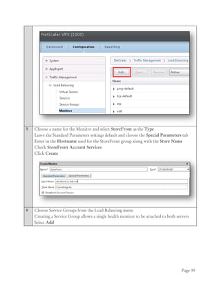 Citrix StoreFront - Implementation Guide | PDF