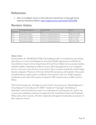 Citrix StoreFront - Implementation Guide | PDF