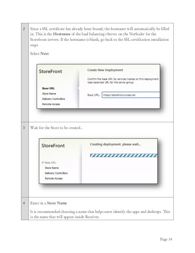 Citrix StoreFront Implementation Guide