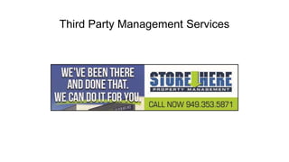 Third Party Management Services
 