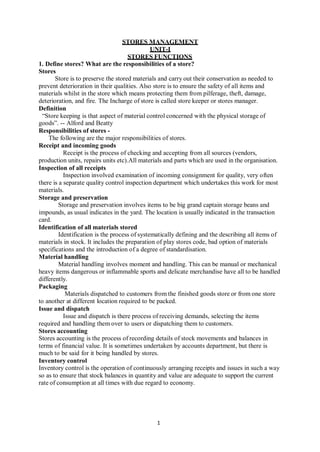 store management.pdf notes graduation students | PDF