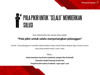 POLAPIKIRUNTUK“SELALU”MEMBERIKAN
SOLUSI
 