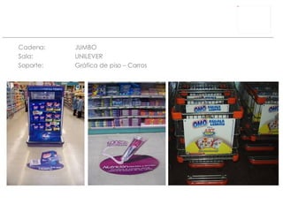 Cadena: JUMBO Sala:  UNILEVER Soporte: Gráfica de piso – Carros 
