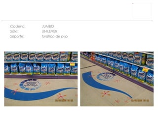 Cadena: JUMBO Sala:  UNILEVER Soporte: Gráfica de piso  