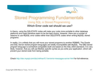 MySQL developing Store Procedure | PDF