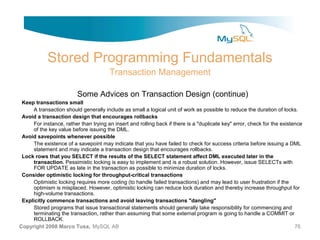 MySQL developing Store Procedure | PDF