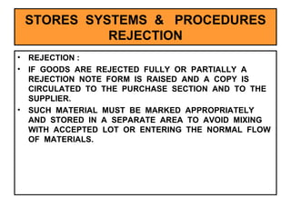 Rejection Note Format For Store Manager Stores Management | PPT