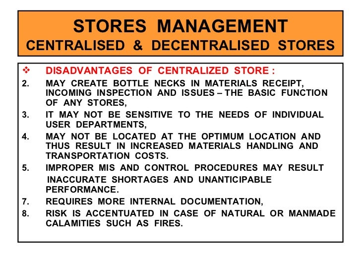 Stores Management