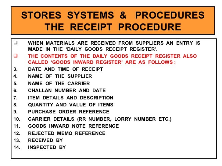 Stores Management