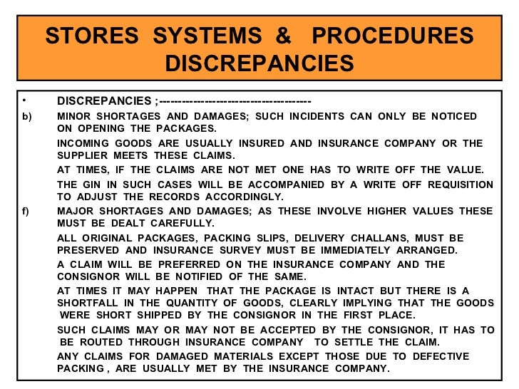 Stores Management
