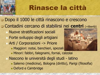 il Commercio
 Torna la fiducia, nuovi viaggi…
 Anche per vendere le eccedenze
 Fiere della Champagne (Francia centro-orient)
 Mercati delle Fiandre (Belgio-Olanda)
 Le città si uniscono nella lega Anseatica
 Riprende vigore l’uso della moneta (#baratto)
 Ogni città importante «batte» la sua moneta
 Nuovi strumenti: cambiale, lettera di cambio
 Banche e cambiavalute (spesso italiani, toscani)
 con i prestiti si influisce sulle scelte politiche – falsari!
 