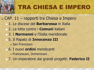 Crisi mondo musulmano
 Reconquista cristiana della Spagna
 Iniziata da tempo (C.Magno) tra XI e XIII sec.
 Mito ed epopea del Cid (cavaliere simbolo)
 Crisi del califfato di Cordoba, frantumazione
 Graduale conquista cristiana (Aragona, Navarra,
Barcellona…)
 Ultima roccaforte araba: emirato di Granada
 Periodo di forte scambio culturale
 Riconquista delle isole del mediterraneo (Sicilia)
 