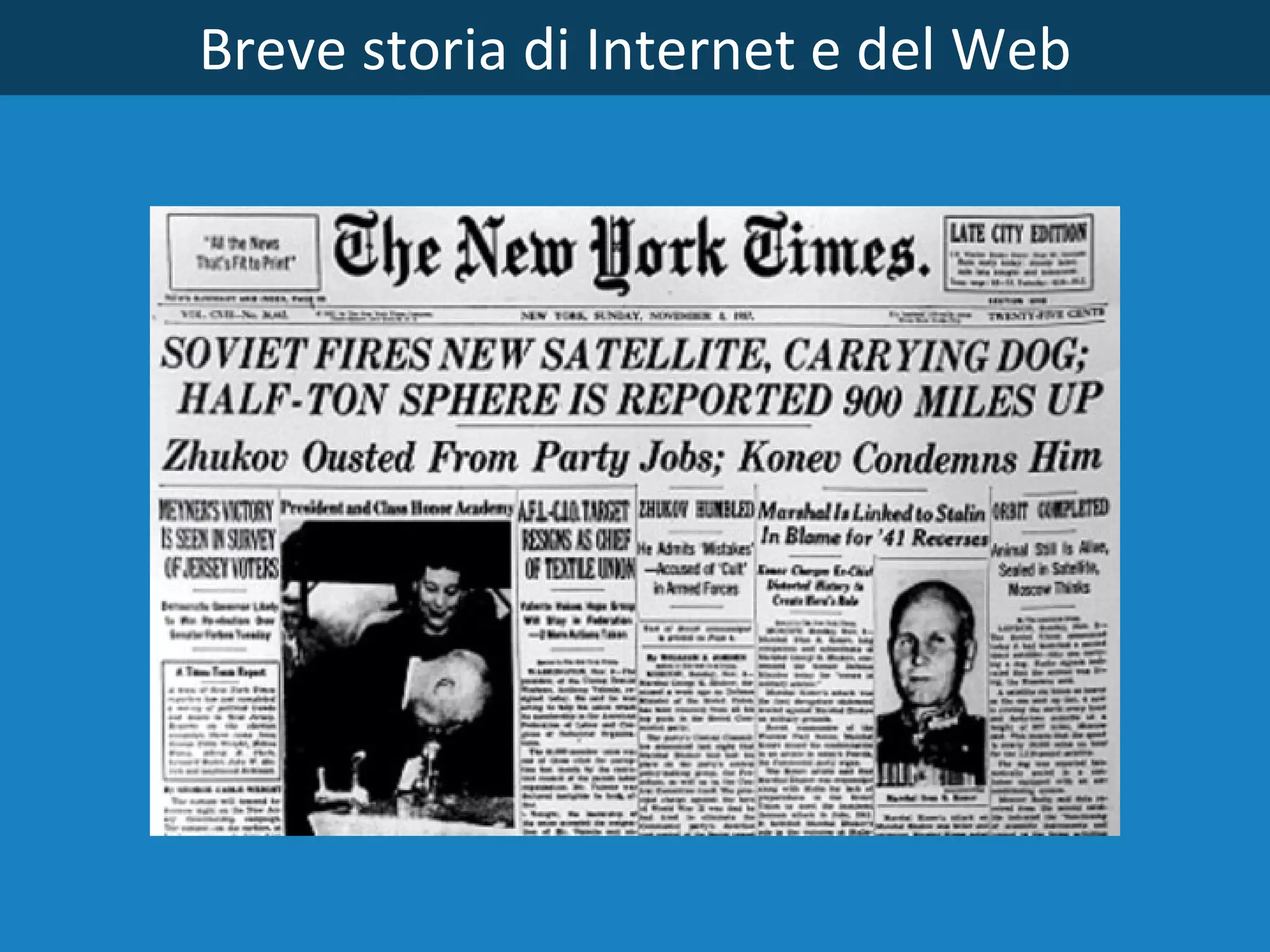 Breve storia di Internet e del Web 