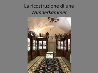 La ricostruzione di una
Wunderkammer
 