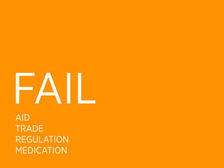 FAIL
AID
TRADE
REGULATION
MEDICATION
 