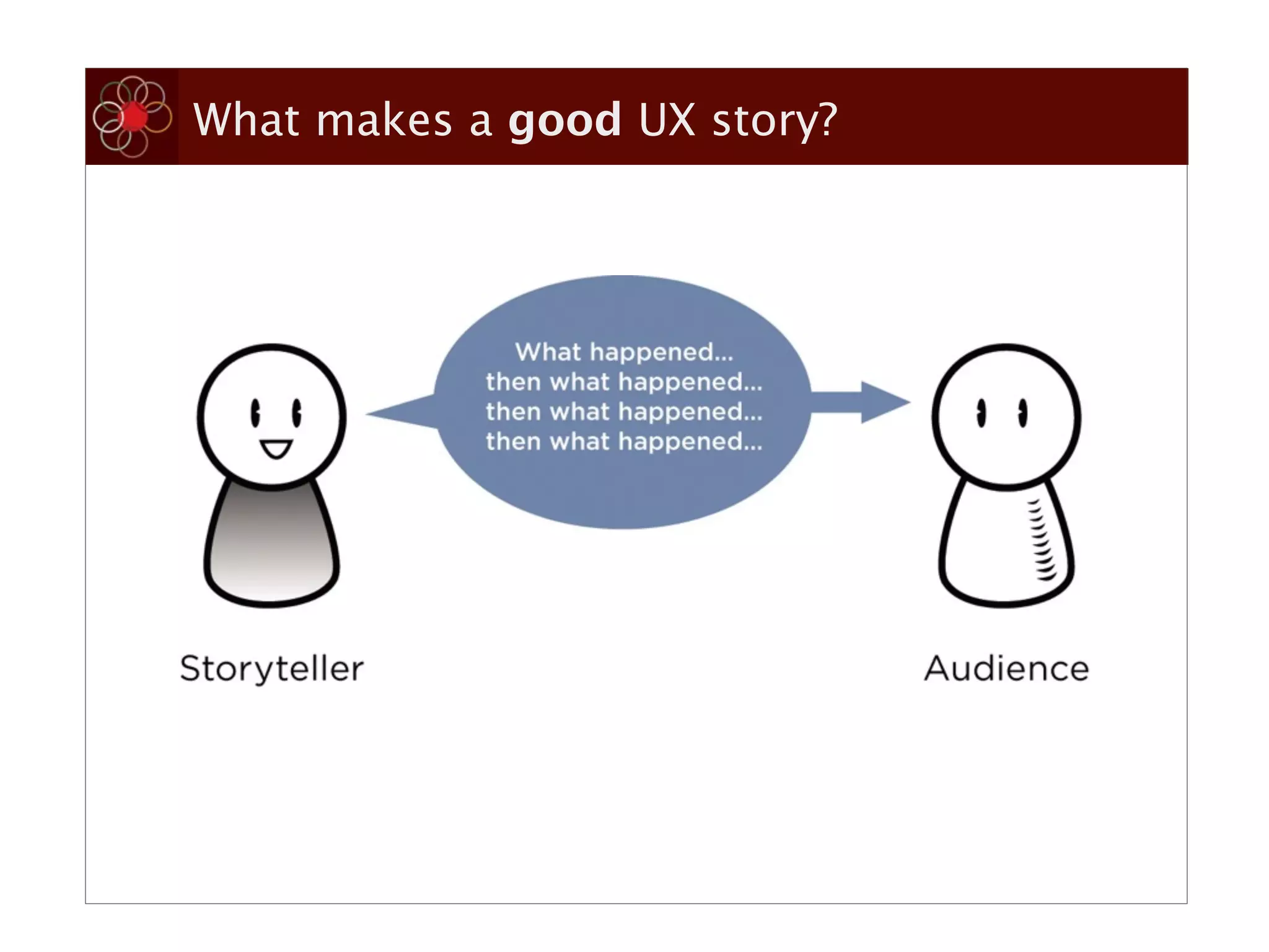 What makes a good UX story?
 