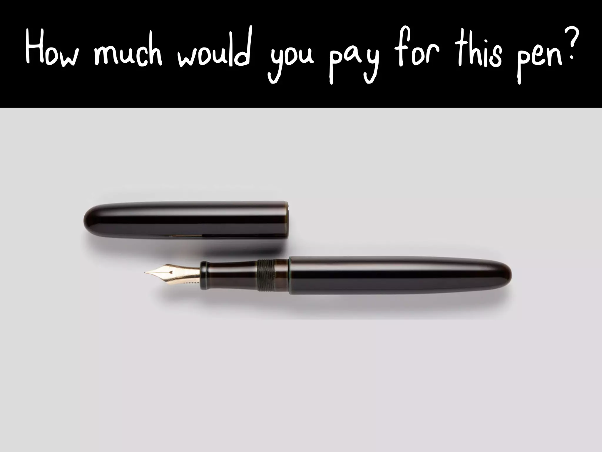 How much would you pay for this pen?
 