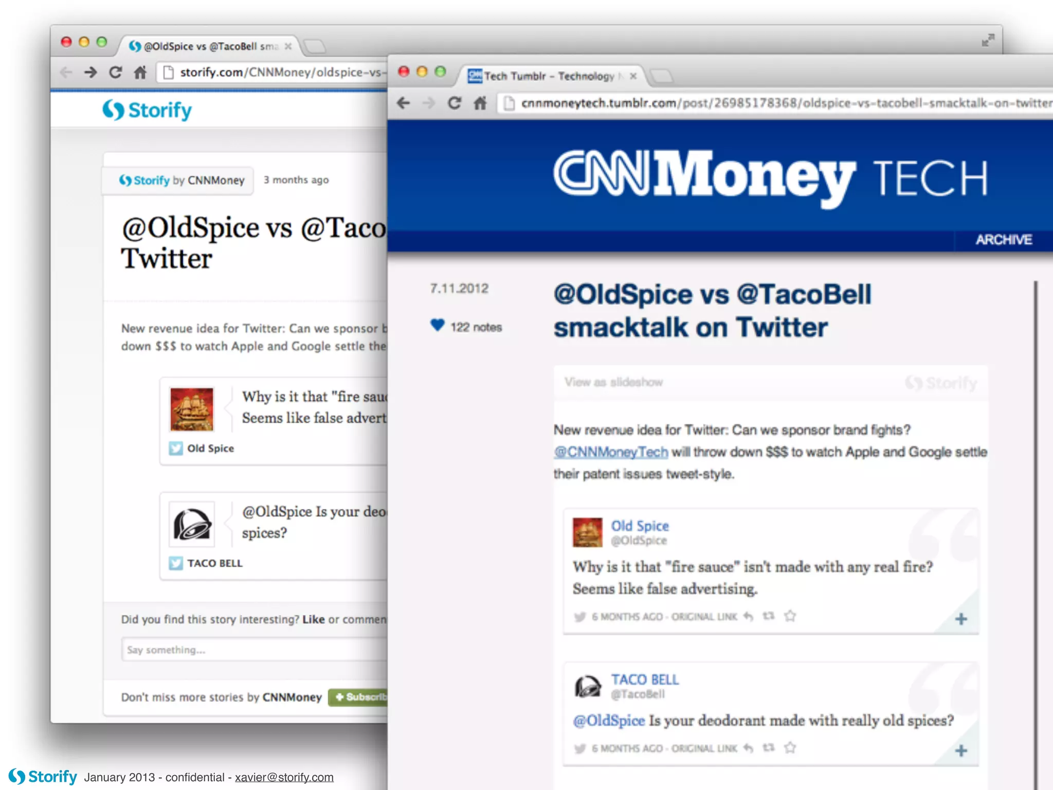 January 2013 - conﬁdential - xavier@storify.com
 