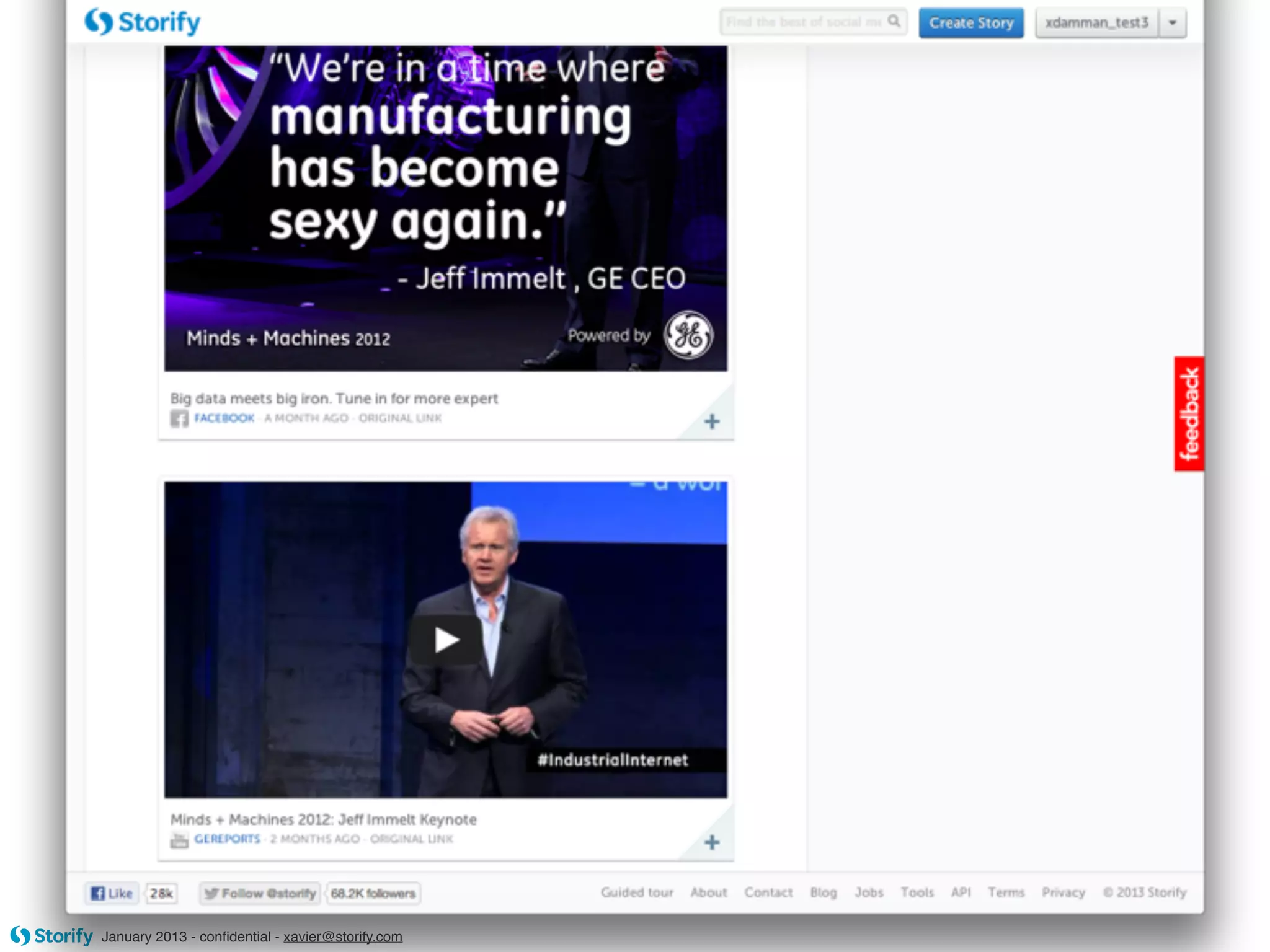 January 2013 - conﬁdential - xavier@storify.com
 