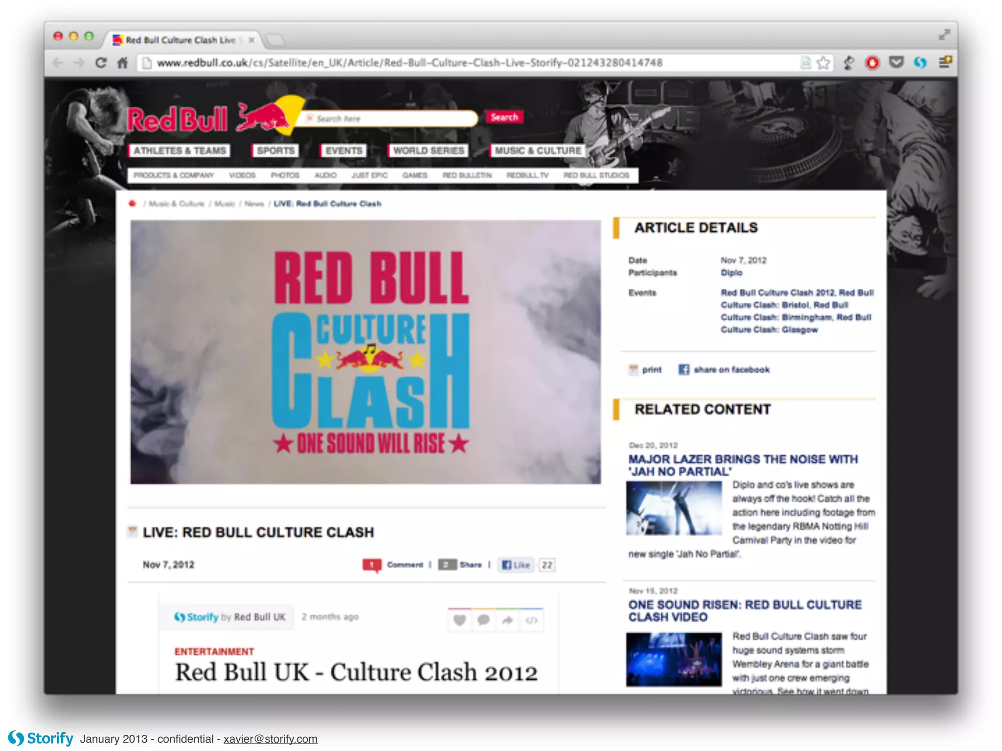 January 2013 - conﬁdential - xavier@storify.com
 