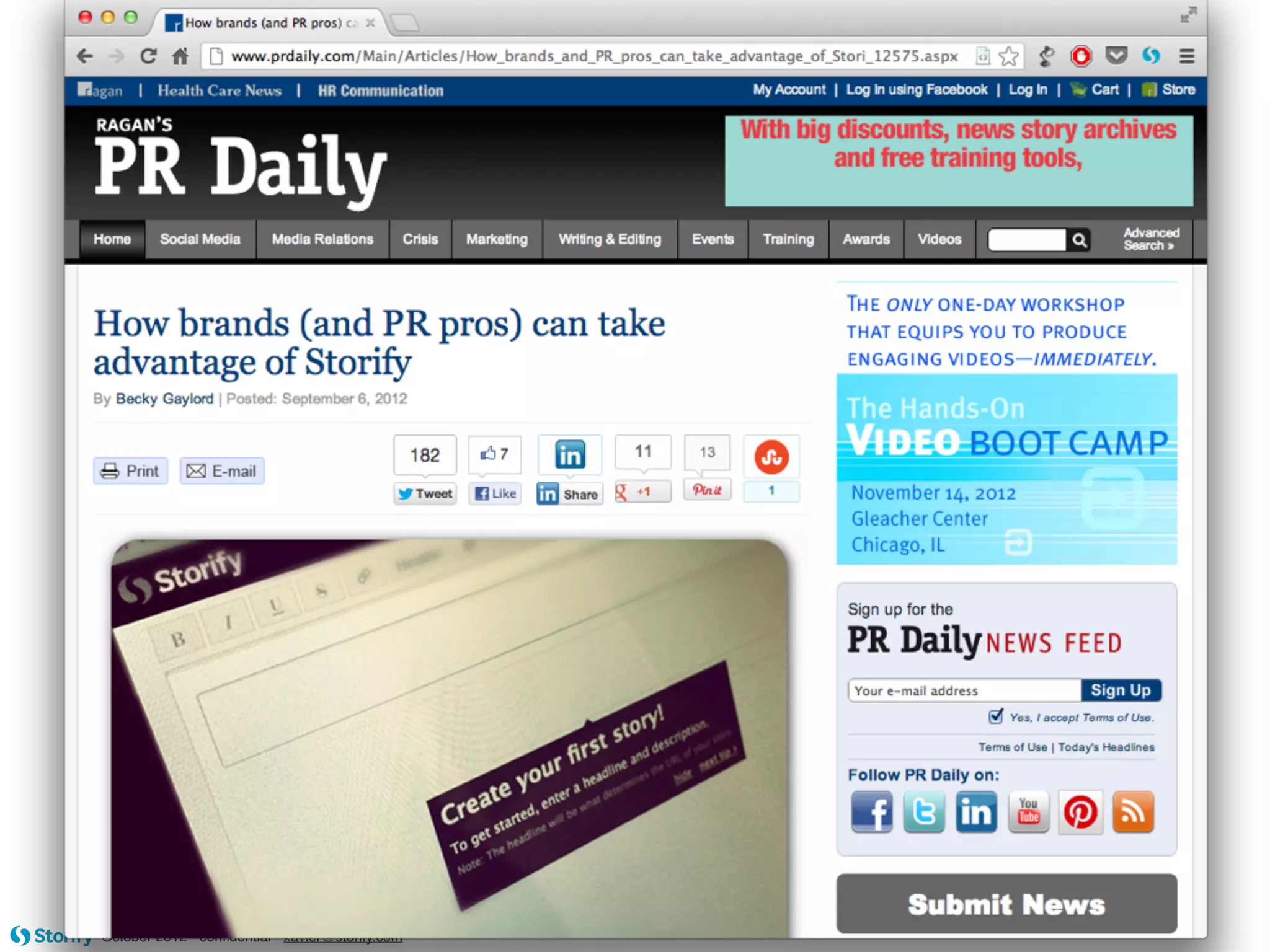 October 2012 - conﬁdential - xavier@storify.com
 