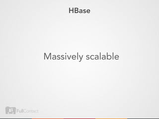 HBase




Massively scalable
 