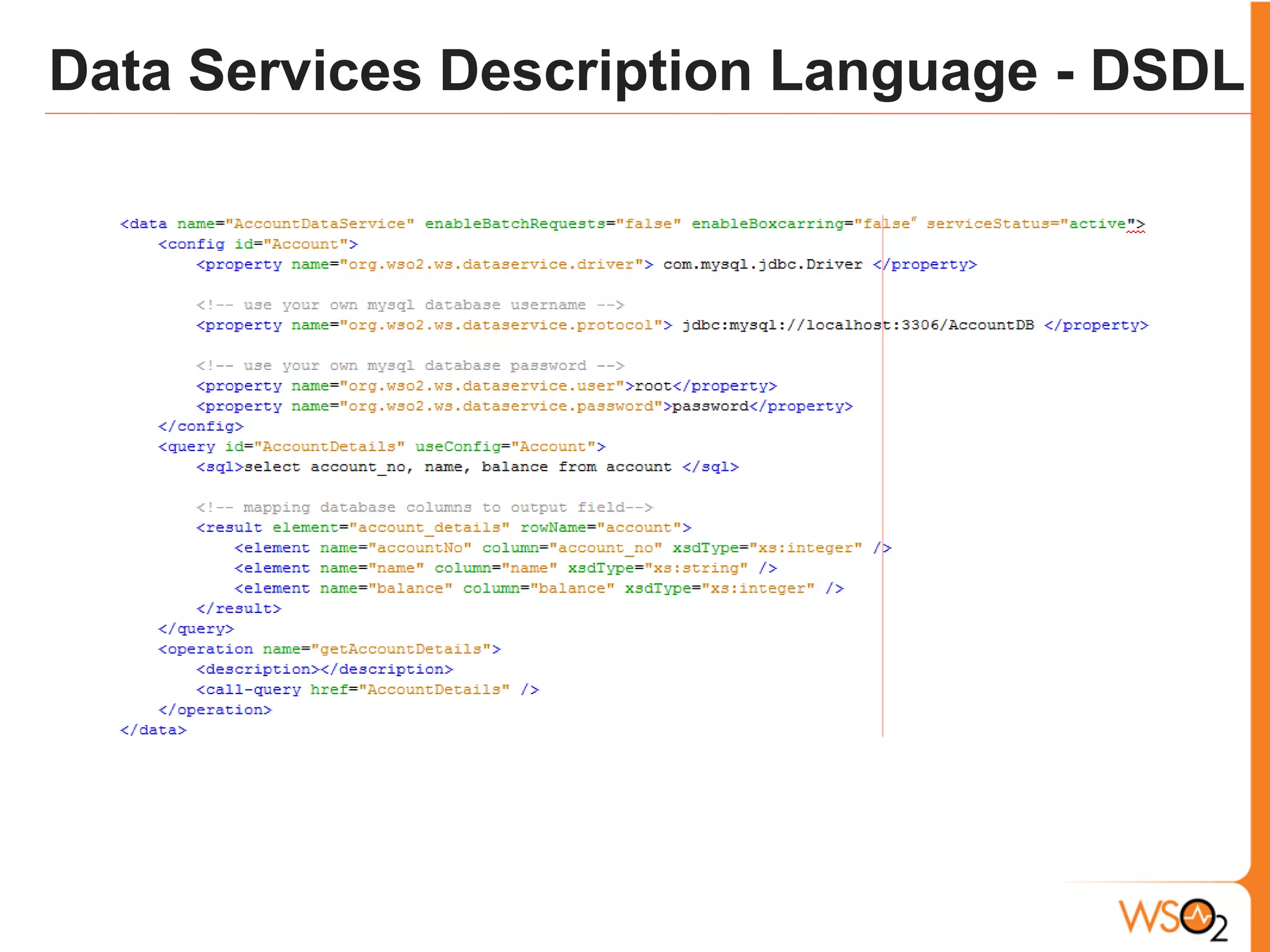 Data Services Description Language - DSDL
 