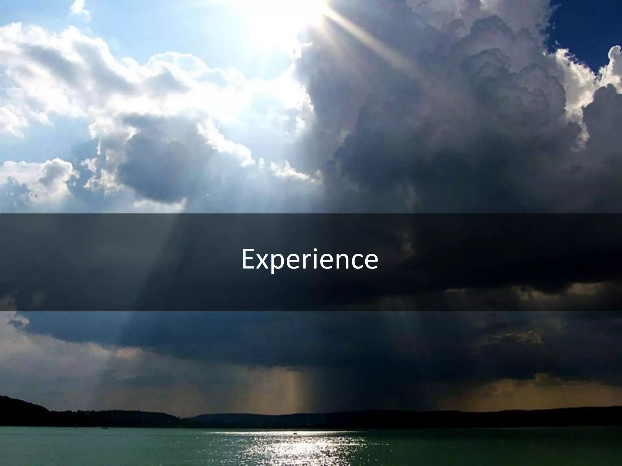 Experience
 
