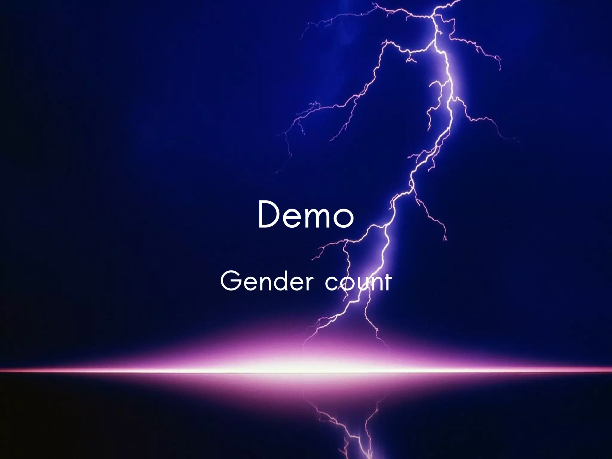 Demo
Gender count
 