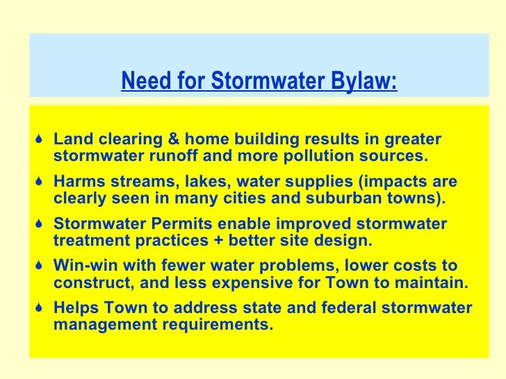 Stormwater Management Bylaw