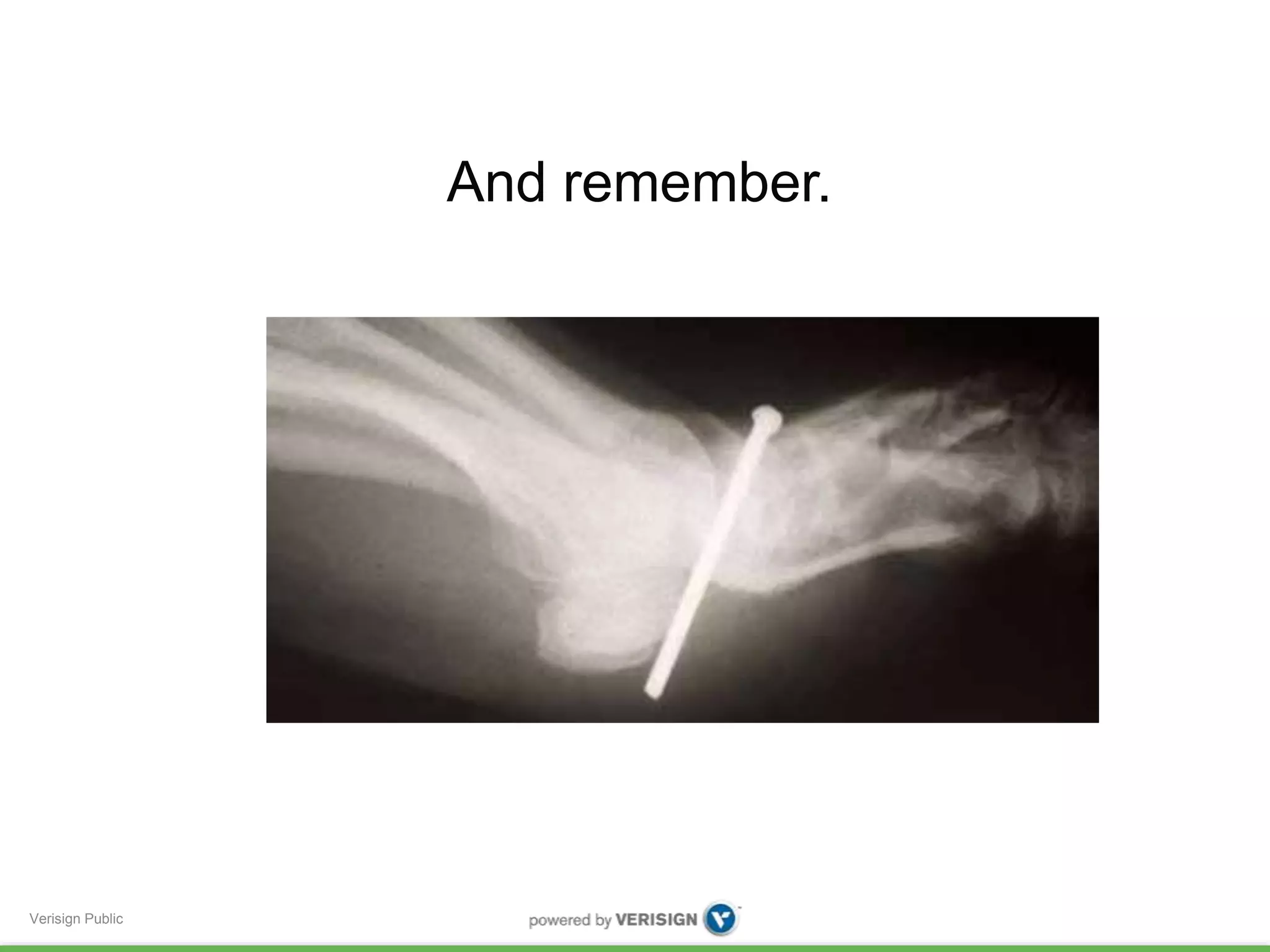 Verisign Public 
And remember. 
 
