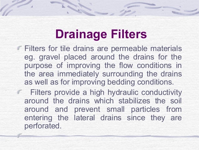 drainage filters
