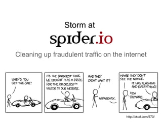 Storm at
Cleaning up fraudulent traffic on the internet
http://xkcd.com/570/
 