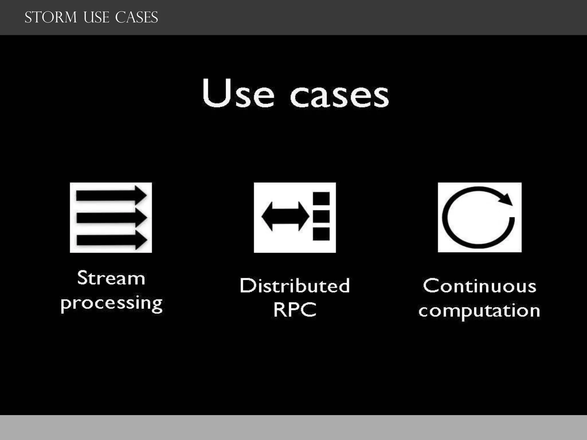 storm use cases
 