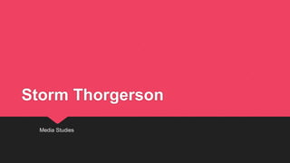 Storm Thorgerson 
Media Studies 
 