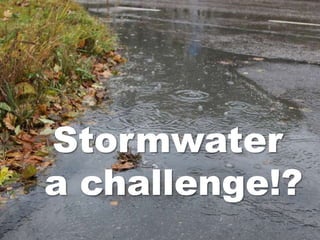 Stormwater 
a challenge!? 
 