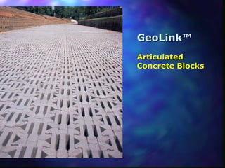 GeoLink™GeoLink™
ArticulatedArticulated
Concrete BlocksConcrete Blocks
 