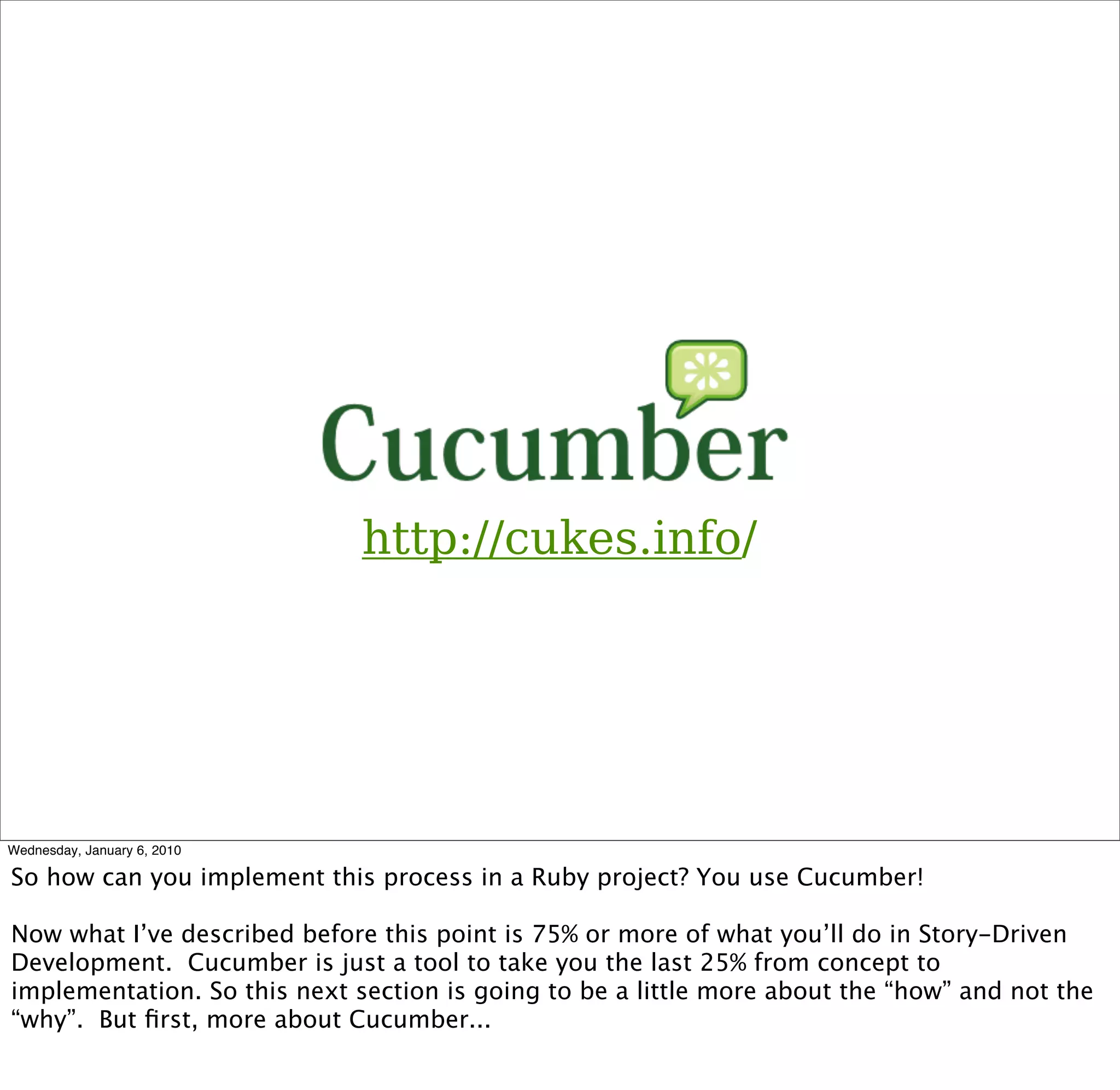 http://cukes.info/
 