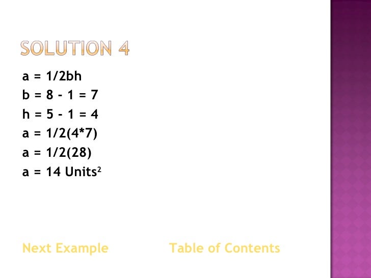 A=1/2bh Solve For B Story Problems
