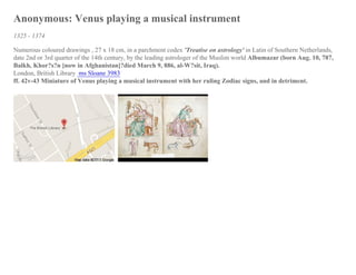 Iconography of Venus as a musician | PDF