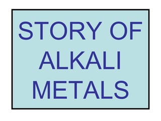 STORY OF
ALKALI
METALS
 