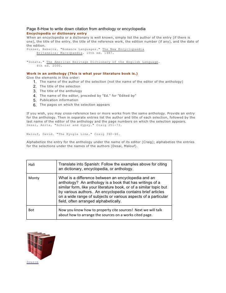 storyboard 1 works cited page in spanish