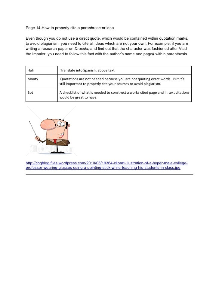 storyboard 1 works cited page in spanish